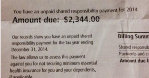 2014 IRS Obamacare fine
