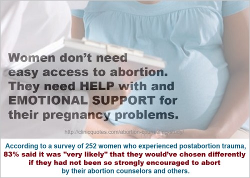 ABORTION Women need support