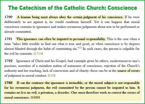 Catholic Catechism on Conscience