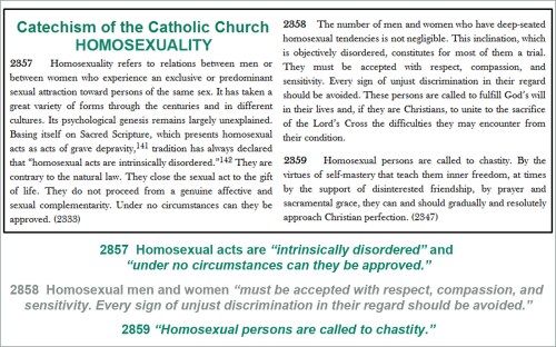 Homosexuality - Catholic teaching