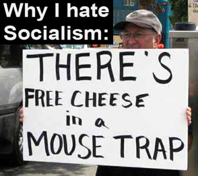 SOCIALISM free cheese in mouse trap