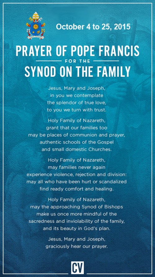 Synod prayer - Oct 4 to 25