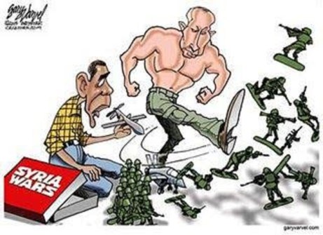 OBAMA PUTIN TOON toy soldiers PN