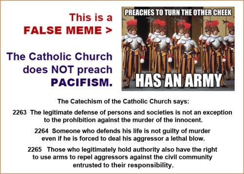 Pope's army false meme