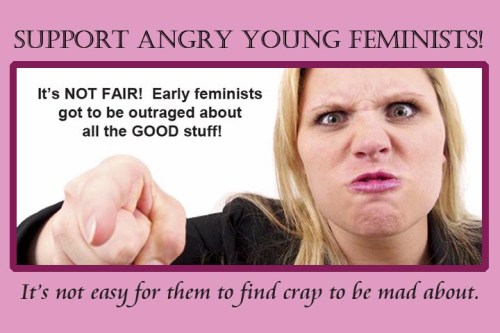 WOMAN angry young feminist