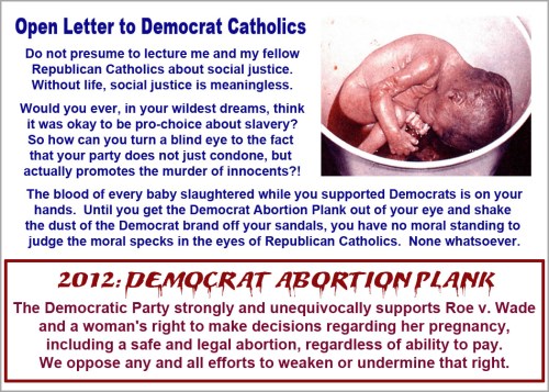 Open Letter to Democrat Catholics