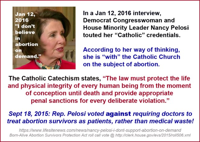 2016_01 12 Pelosi claims Catholic