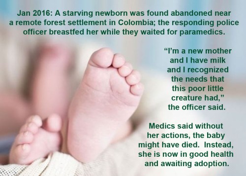 2016_01 cop breastfeeds abandoned newborn