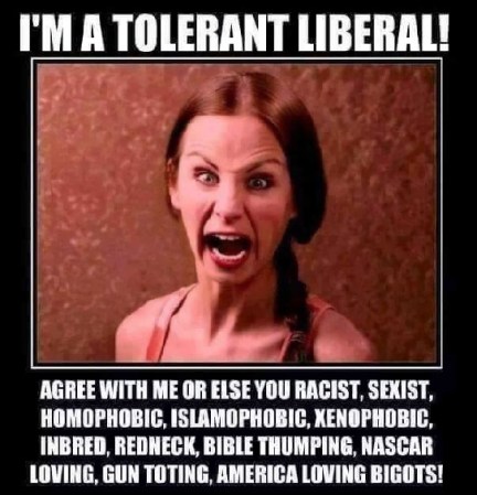 I'm a tolerant liberal
