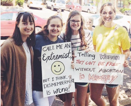 Pro Life protesters - young