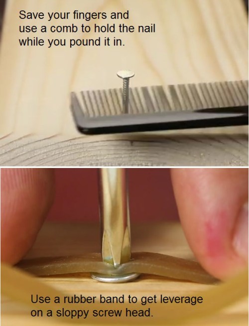 comb-nail-rubber-band-screw