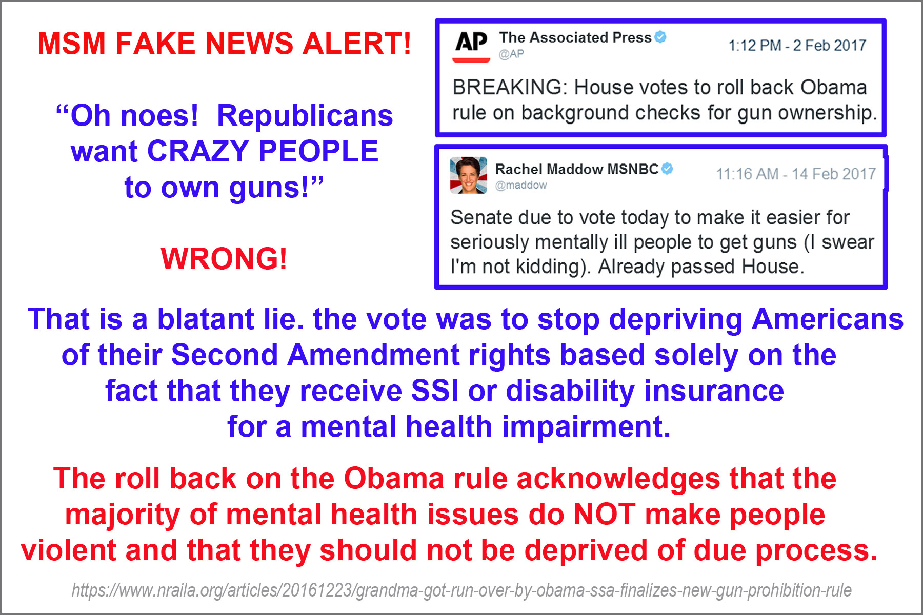MSM FAKE NEWS ALERT: Guns for “Crazy” People is a lie