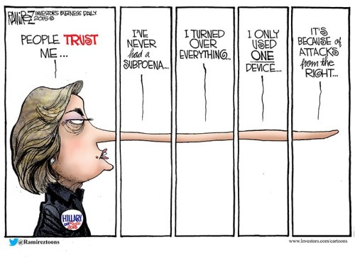 Hillary lies by Ramirez