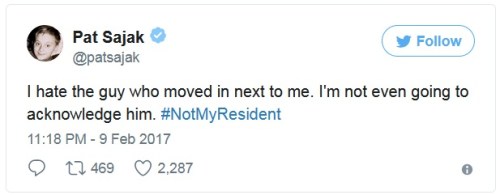 2017_02 09 Pat Sajak not my resident