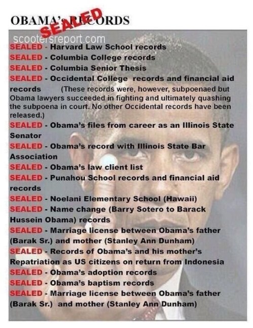 Obama's SEALED records