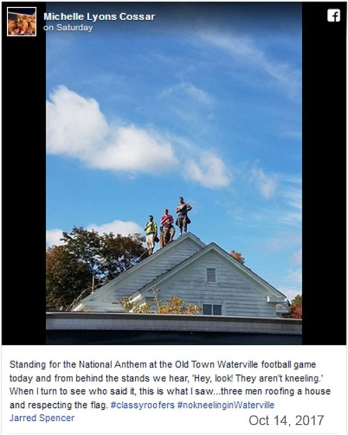 2017_10 17 Roofers stand for anthem