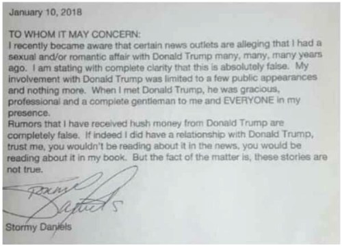 2018_01 10 Stormy Daniels refutes WSJ claim