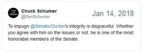 2018_01 14 Schumer tweets about Durbin