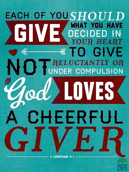 2018_05 11 God loves a cheerful giver