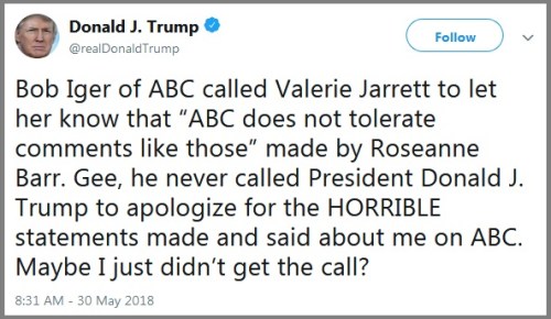 2018_05 30 Trump tweet