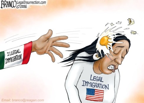 2016 Illegal immigration toon by Branco