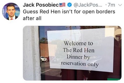 2018_07 Red Hen borders tweet