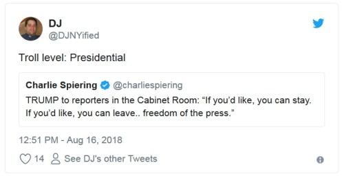 2018_08 16 Troll level tweet