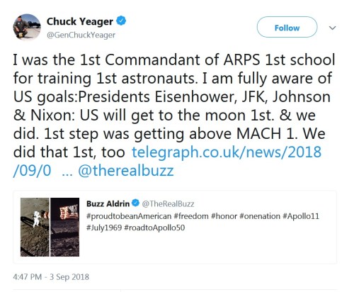 2018_09 03 Chuck Yeager tweet