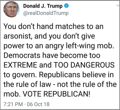 2018_10 06 Trump tweet