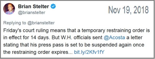 2018_11 19 Stelter tweet