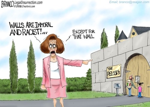 2018_12 20 Pelosi wall toon by Branco
