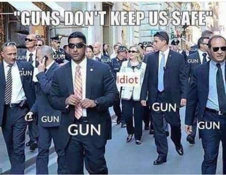 GUN CONTROL Hillary's security