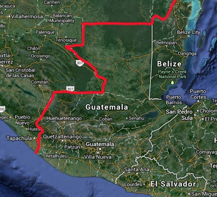 mexico's southern border map