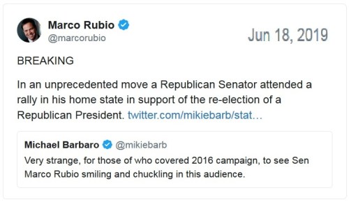 Rubio sarcasm