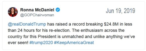 Trump kick off fundraising