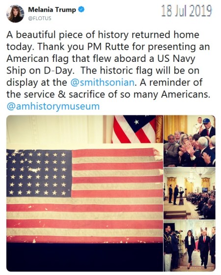 Flag comes home