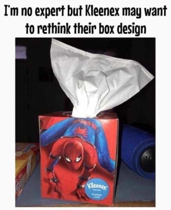 spiderman kleenex