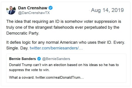 Crenshaw Bernie voter id