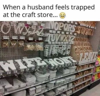 trapped in craft store