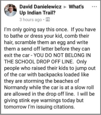 PARENTING drop off line