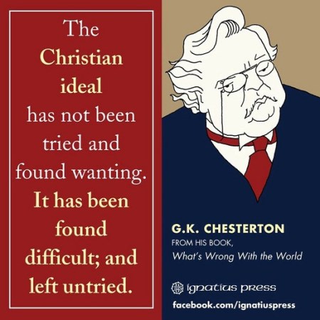 2019_10 21 Chesterton Christian ideal difficult