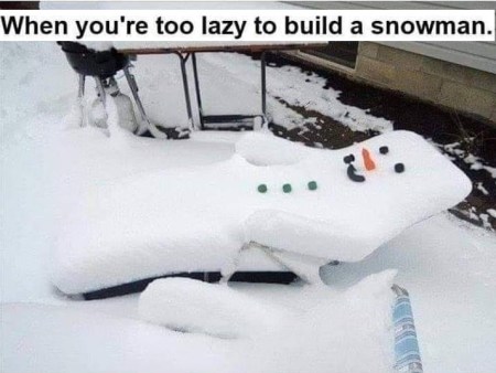 2019_11 09 Lazy snowman