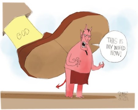 2019_12 06 God stomps on Satan